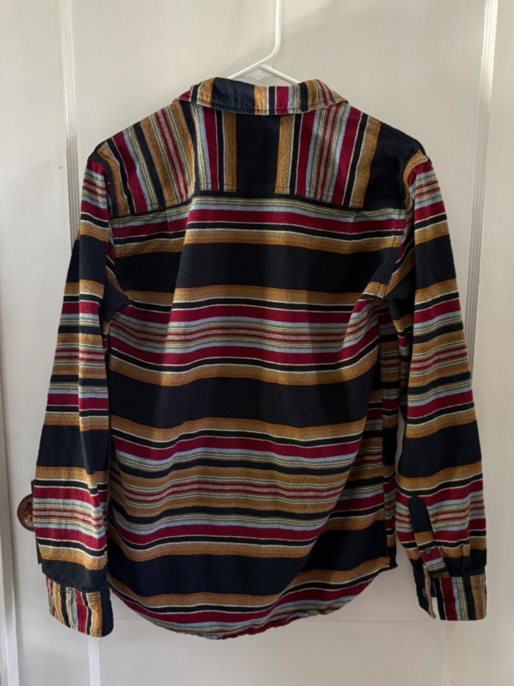 Multi-Color Striped Flannel Button Down - Picture 2 of 3